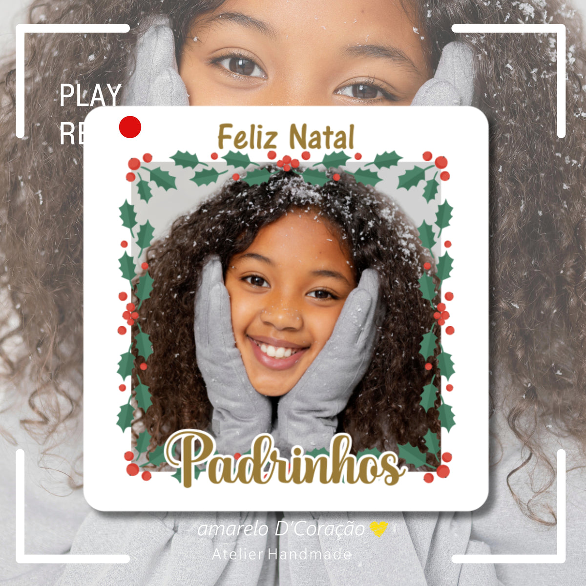 Íman de Acrílico Quadrado