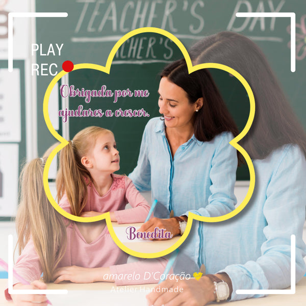 Íman de Acrílico Flor