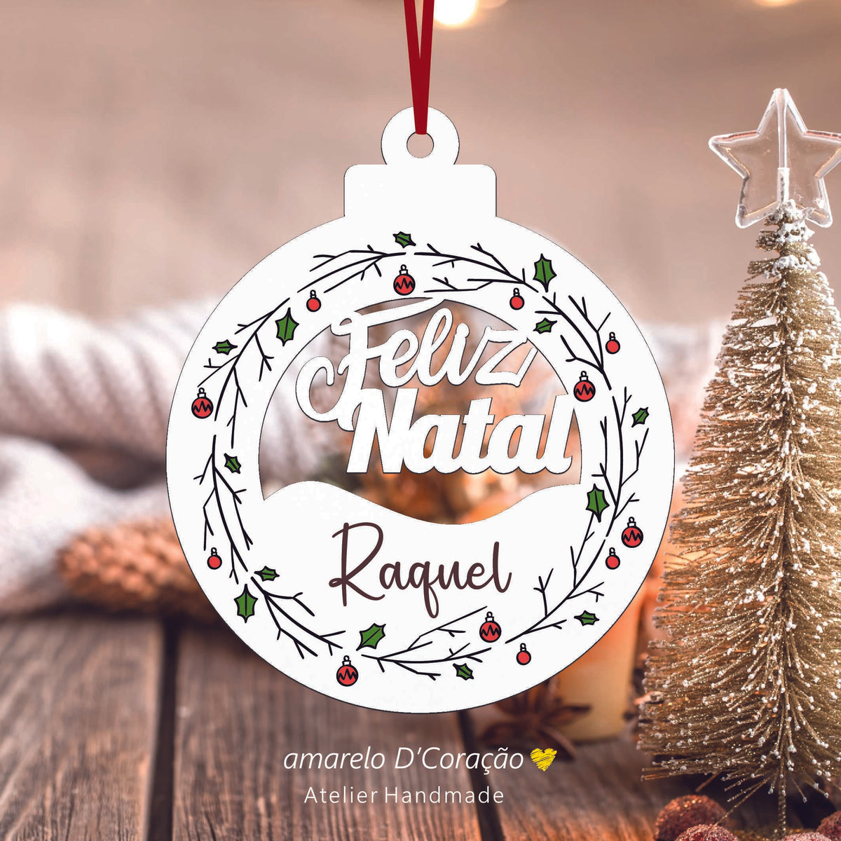 Pêndulo Feliz Natal c/ Nome
