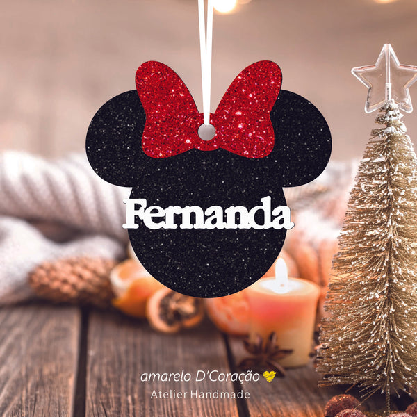 Pêndulo c/ Glitter Minnie e Mickey