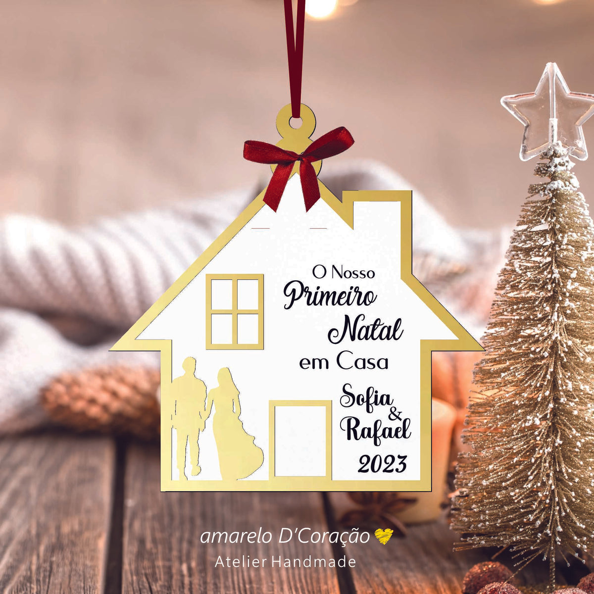 Pêndulo Primeiro Natal - Acrílico e Mdf