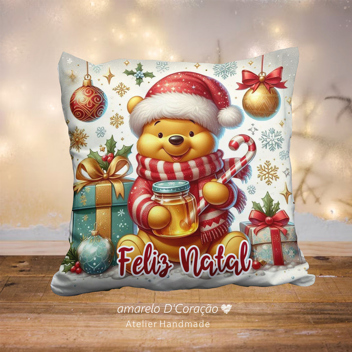 Almofada Natal Winnie The Pooh