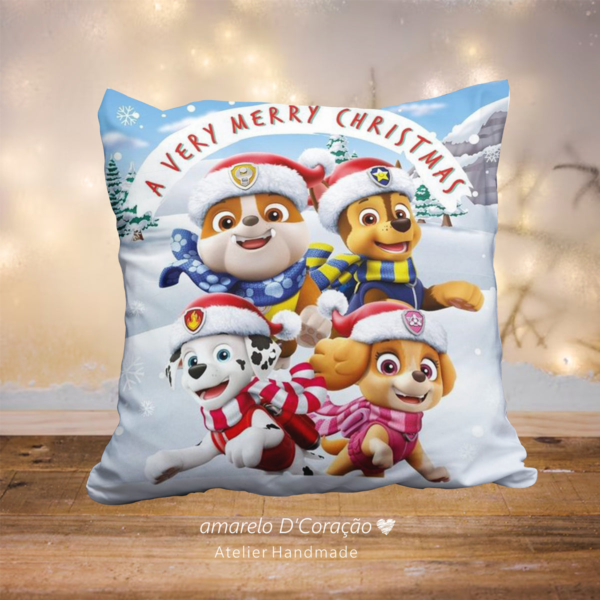 Almofada Natal Patrulha Pata