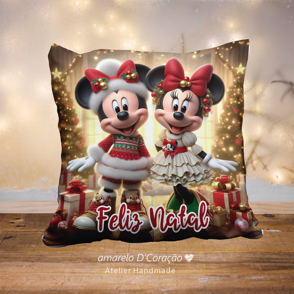 Almofada Natal Minnie e Mickey