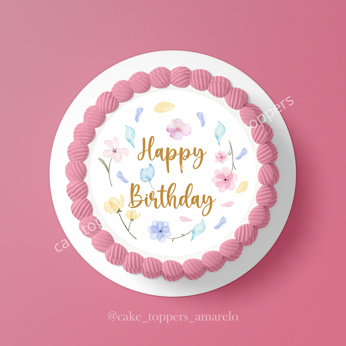 Bento Cake Happy Birthday Flores