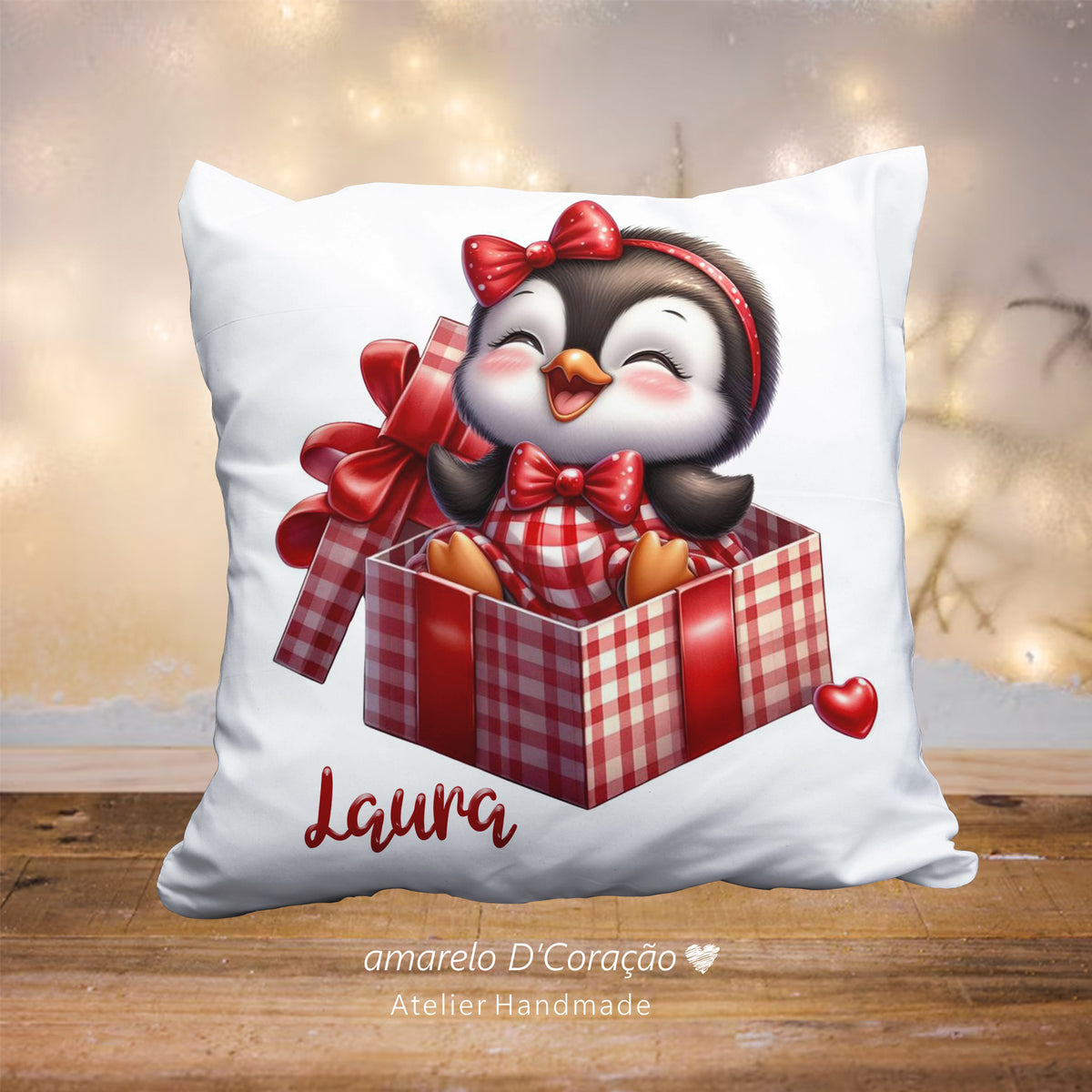 Almofada Natal Pinguim
