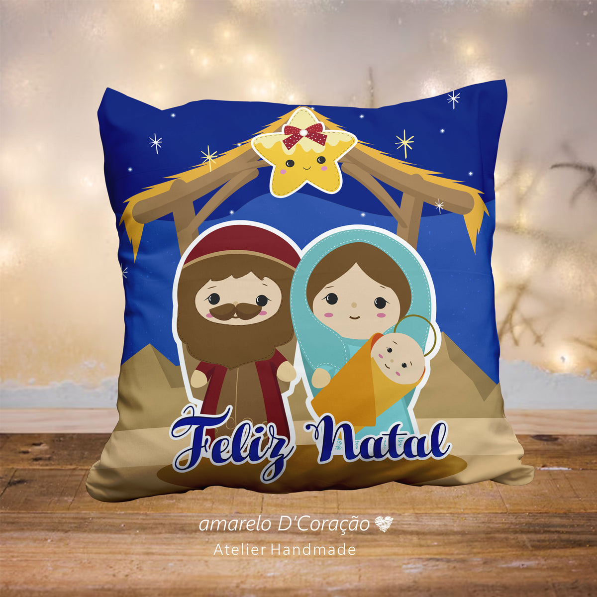 Almofada Natal Sagrada Família